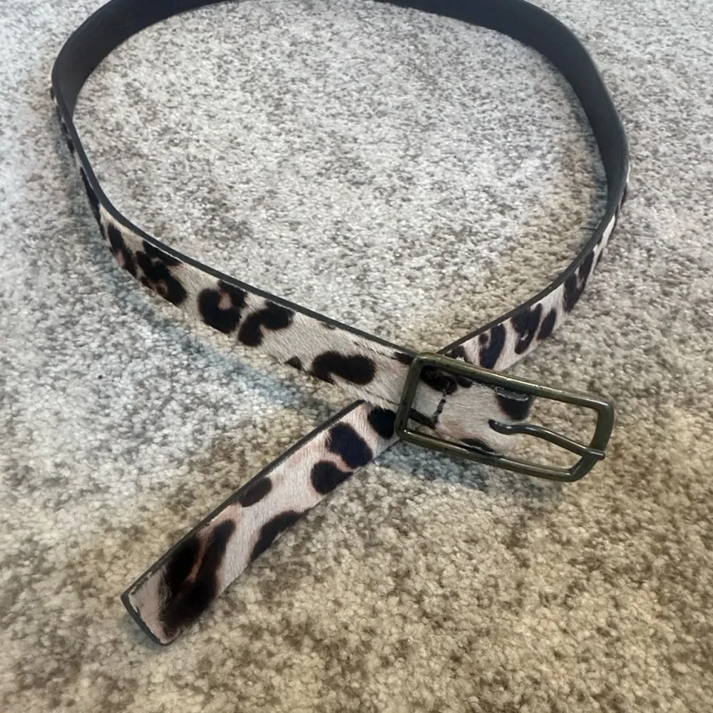 J. Crew Collection Mohair Leopard Women’s Belt M - Picture 2 of 7